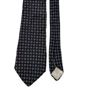 Mark of California Necktie Mens One‎ Size Blue Geometric Medallion Silk Vintage